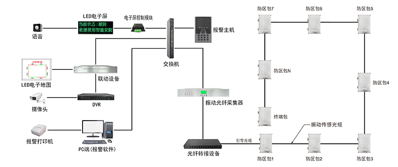 振動(dòng)光纖系統(tǒng)示意圖